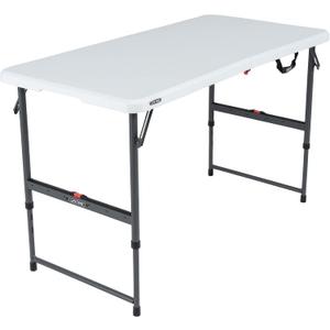LIFETIME Height Adjustable Folding Table, 4 Foot