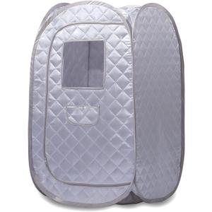 Smartmak Portable Sauna Tent, Foldable One Person Full Body Spa for Detox Therapy Without Steamer - Grey (Gray)