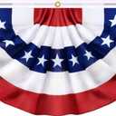 1 Pack 3x6 Ft American Pleated Fan Flags, Patriotic USA Bunting Banner for Outside, Red White and Blue Half Fan Flag Decor for 4th of July, Independence Day, Memorial Day Decorations Outdoorwwwwwwwwwwwwwwwwwwwwwwwwwwwwwwwwwwwwwww