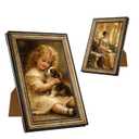 Sienfooja 10X12 Vintage Picture Frame, Gold & Bronze Frame with Black Trim