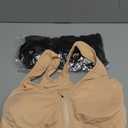 Zip Front Sports Bra - Padded Sports Bras for Women Wireless Post-Surgery Bra Workout Fitness Running (X-Large, #5 2 Packs(Black+Beige))