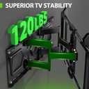 USX Mount Ultra Slim TV Wall Mount for 37-90 inch TVs, Low Profile Full Motion TV Mount with Swivel Articulating Dual Arms, Wall Bracket for Max VESA 600x400mm Holds 120lbs, Fits 16"/18"/24" Studs