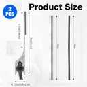 2pcs Metal Door Draft Stopper 36 Inch Aluminum Mouse Bottom Mice Seal Strip Rodent Proof Door Sweep Noise Blocker Door Silver