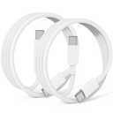 240W USB C to USB C Cable 2-Pack 6.6FT,Type C Fast Charging Cable for iPhone Air 17 16e 16 15 Pro Plus Pro Maxfor Galaxy S25/S24, for iPad Pro/Air/mini, for MacBook Pro/Air and More (White)