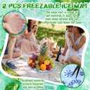 2 Pcs Reusable Freezable Ice Mat for Buffet 12 Inch Round Food Cooling Mat Table Chilled Serving Tray Charcuterie Cooler Cooling Pad for Food Cheese Deli Meat Veggie Sushi Picnics Party