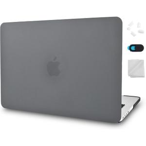 KECC Compatible with MacBook Air 15 inch Case 2025 2024 2023 Release M4 A3241 M3 A3114 M2 A2941 Protective Italian Leather Hard Shell Case, Grey Leather