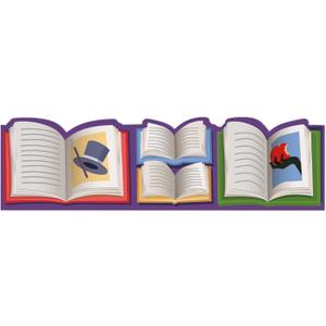 Eureka Once Upon A Dream Story Book Extra Wide Decorative Classroom and Bulletin Board Trim for Teachers, 3.25" Wide, 12 Strips for 37 Total Feet