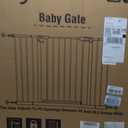 keny 29"-42.5" Baby Gate for Stairs, Auto Close Safety Dog Gate, Pressure Mounted Easy Walk Through Pet Gate for Doorways, Durable Stair Gate, 30" Tall, White