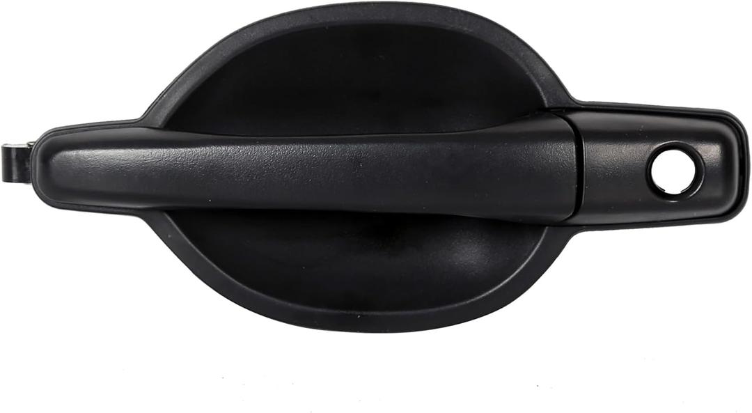 ECOTRIC Outside Door Handle Black Textured Compatible with 2004-2011 Mitsubishi Endeavor Replacement for MR987491 (Front Left)
