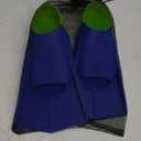 Fanwill Kids Swim Fins, Short Soft Silicone Flippers for Lap Swimming and Diving for Child, Girls, Boys (Colorful-Blue, XXX-Small)