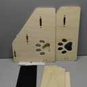 Dog Stairs, Wooden 4-Step Dog Ramp for Small Medium Older Cat, Puppy Essentials Pet Step Ladder for High Bed Couch Car