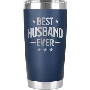 Best Husband Ever Gifts Husband Tumbler For Men Anniversary Husband Presents Idea Easter Birthday Valentines Father Day From Wife Daughter Navy Blue Husband CupTumbler 20 Oz