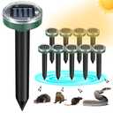 Mole Repellent Solar Powered  Pack Snake Repellent Ultrasonic, Groundhog Repeller,Gopher Repeller Sonic Mole Deterrent Spikes, Snake Gopher Mole Vole Repellent Outdoor for Lawn Garden & Yard