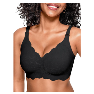 OEAK Women Bras No Underwire Scalloped Push Up Buttery Soft Tshirt Bra Seamless Full Coverage Convertible Everyday Bra
Size M