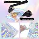 Holographic Bags 100pcs Mylar Bags 5x7 inches Resealable Bag with Party Favor Bag Coffee Storage for Small Business