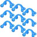 Liliful 9 Pcs 4 Point Massage Tools Christmas Gift Office Gift Small Hook Massager Handheld Palm Shaped Manual Back and Neck Massager Tools 4 Legged Hand Held Massager(Blue)