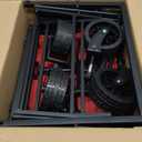 Extra Long Collapsible Wagon Cart, 480LBS Heavy Duty Utility Wagons with All-Terrain Wheels, Foldable Grocery Carts for Gardening, Shopping, Beach, Camping, Red