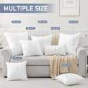 Leeden 22x22 Pillow Inserts, 22 Inch Decorative Throw Pillow Inserts, Soft Fluffy Square Throw Pillows for Couch, Sofa, Bed, and Home Decor White Cushion Pack of 2