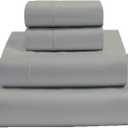 MyGiza Sheets,100% Certified Giza Egyptian Cotton Sheets-King Size Giza Cotton Sheets Set to Fit Upto 18 Inches Deep Mattress (4 Pcs) Silver Grey