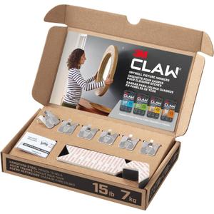 3M CLAW(TM) 15 lb. Drywall Picture Hanger With Spot Marker, Heavyweight Hanging Solution for Room Decor and Office Space Decor, Including Mirrors or Large Art  6 Pack