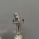 Bedside Table Lamp Set of 2 with Nightlight and USB A+C Ports, 27'' High Vintage Table Lamps with Silver Leaf Finish and Embroidered Shade, Nightstand Lamps Decor for Bedroom Living Room Home Office