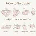 Konssy Flounce Muslin Baby Blankets, Cotton Crib Blanket for Baby Infant Toddler, Super Soft and Lightweight Nursery Blankets 40"x36" (Pink)