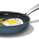 OXO Enhanced 8 Nonstick Frying Pan Skillet, Ceramic PFAS-Free Cookware, Stainless Steel Handle, Eggs & Omelets, Dishwasher & Oven Safe, Storm Blue