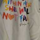 Christian God Is Within Her Sweatshirts Women Jesus Faith Bible Verse Shirts Oversized Inspirational Hoodie Pullover (X-Large, Apricot)