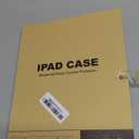 SUPFINE for 10.2 Inch iPad 9th Generation Case 2021, with [ Glass Screen Protector ]/ iPad 8th/7th Generation Case 2020/2019, Slim Stand Translucent Back Shell Cover, Black