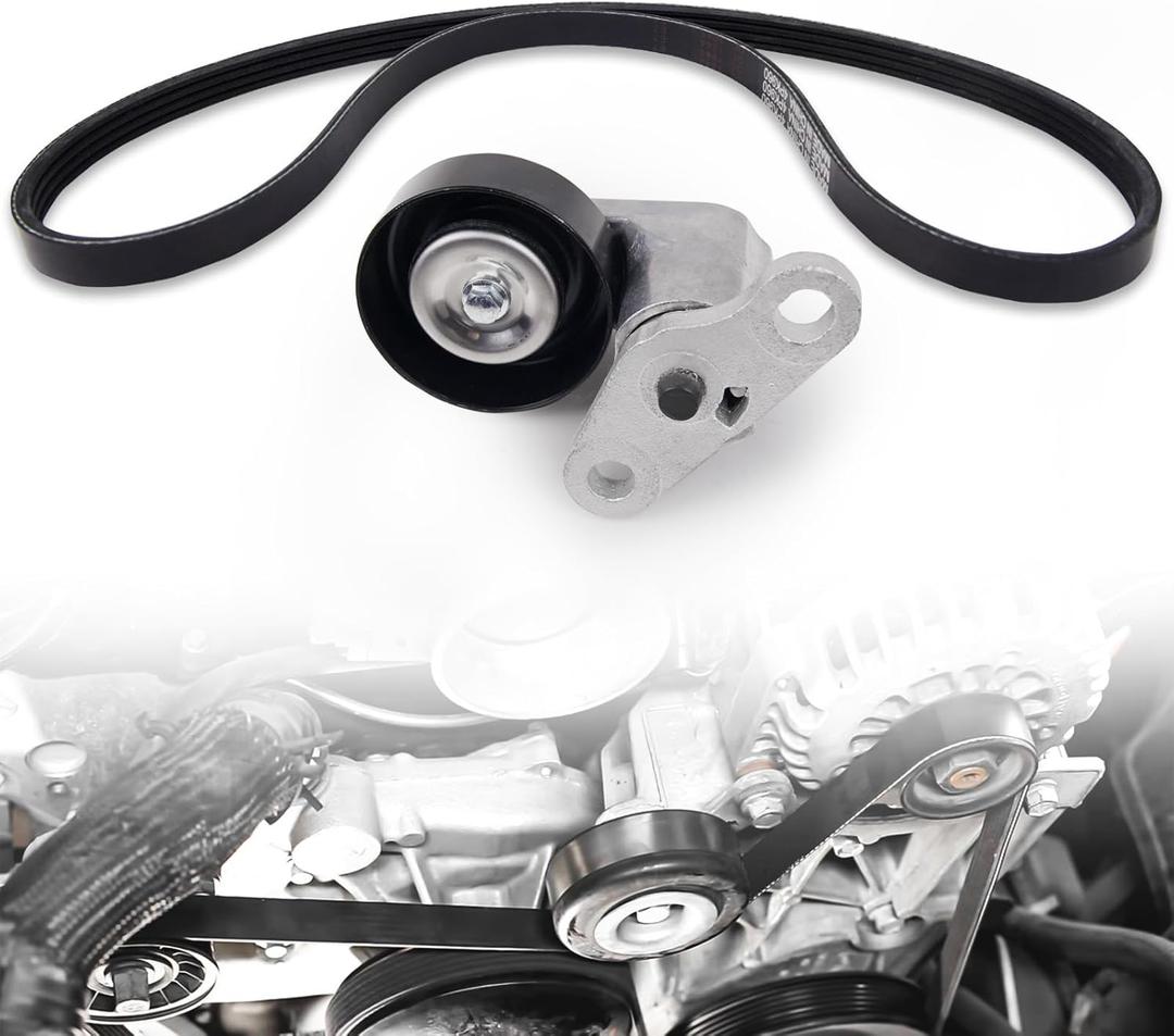 A/C Serpentine Drive Belt Tensioner Kit 90K-38159 Compatible with Cadillac Escalade 2002-2008, Chevrolet Avalanche 2002-2008, Express 2003-2008, Replace ACK040378HD