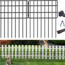 25 Panels 4-Wire Reinforced Animal Barrier for Bottom of Fences - 27ft x 17in (30% Higher Than 13 in) Under Fence Dog Barrier, Bottom of Fences Gap Barrier, Rustproof Metal Fence Border for Outdoor