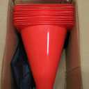 PXZBLG 12/24/50pcs Soccer Cones, 7" Soccer Cones, Plastic Traffic Cones, Training Cones for Basketball Football Skating Drills Practice (Red)