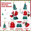 4 Pcs Large Christmas Plush Gnome Decorations Xmas Farmhouse Tiered Tray Tree Decor Nordic Handmade Swedish Tomte Gnomes Xmas Standing Plush for Christmas Tabletop Centerpieces