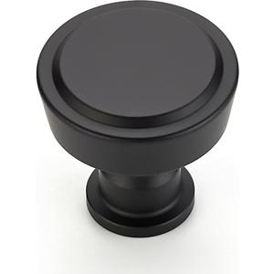 Ravinte 10 Pack Matte Black Kitchen Cabinet Knobs Single Hole Round Dresser Knobs Cabinet Hardware for Kitchen Dresser Drawers