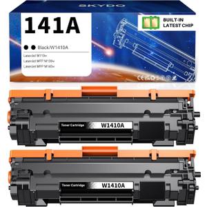 Skydo 141A Toner Cartridge 2 Black Replacement for HP 141A W1410A 141X W1410X Toner Cartridge Use for HP LaserJet Pro M110w MFP M140w M139w Printer Ink Laser All-in-One Copywith chip,2 Black