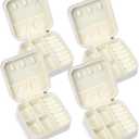 SLOZO Travel Jewelry Case, Travel Jewelry Box, Mini Jewelry Travel Case, Jewelry Organizer Case, Portable Small Jewelry Organizer Storage Boxes - Best Gift for Women Girls. (4PK)