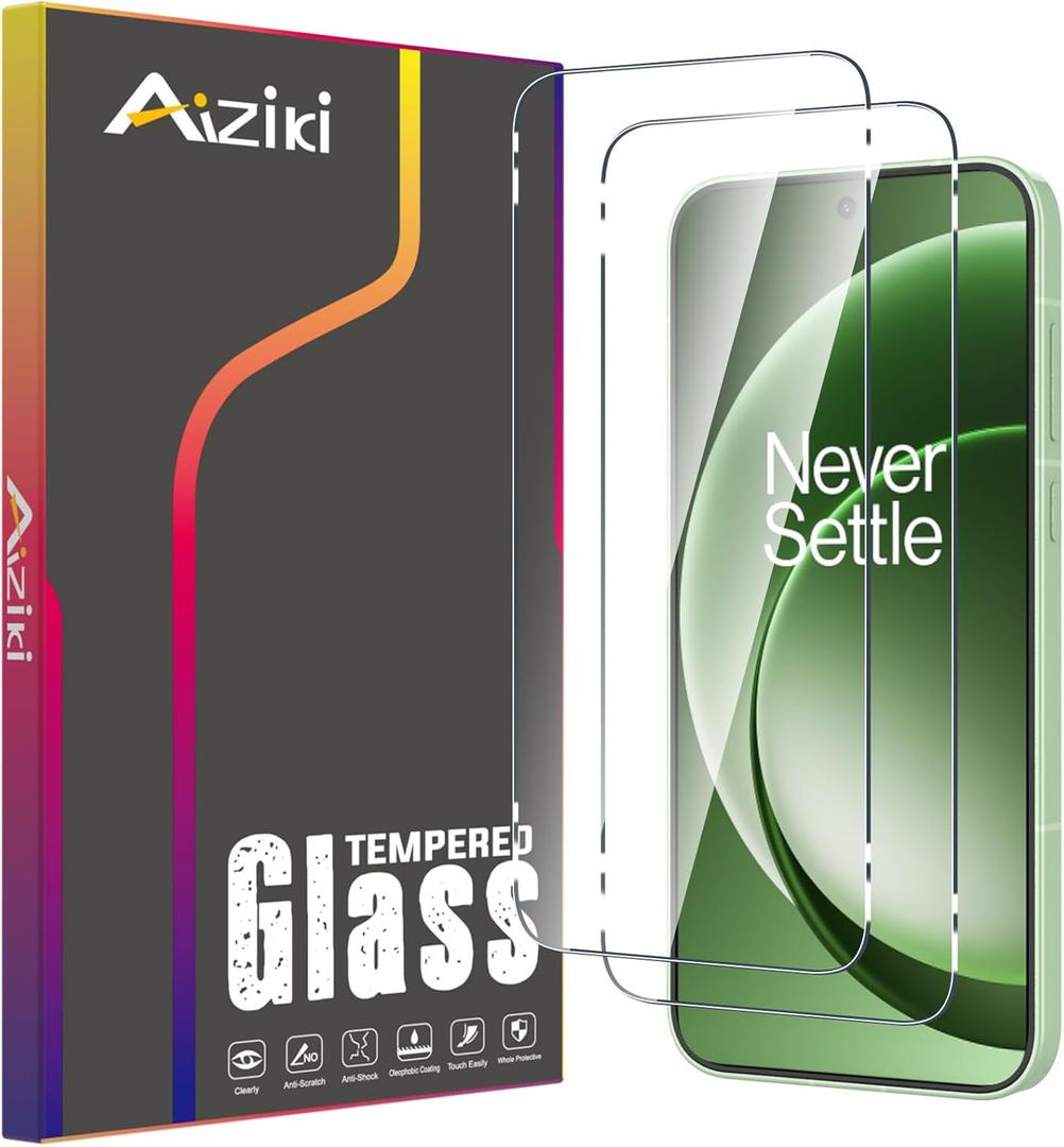 (2 Pack Designed for Oneplus 15R Screen Protector Tempered Glass, Ultra Resistant, 9H Hardness Shatterproof, Scratch-Resistant, Bubble Free for Oneplus 15R Screen Protector, Case Friendly
