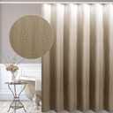 Gibelle Ombre Brown Shower Curtain for Bathroom, 3D Embossed Textured Fabric Shower Curtain, Modern Farmhouse Chic Soft Cloth Shower Curtain Set with Hooks, 72x72