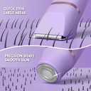 Bikini Trimmer for Women, Tiovara Electric Razor for Private Area, Painless Pubic Hair Trimmer with Charging Dock, IPX7 Waterproof Wet & Dry Lady Shaver for Leg Underarm Arm Body, Gift for Her, Purple