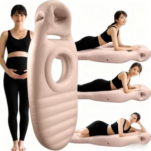 Inflatable Pregnancy Pillow, Inflatable Portable Pillow, Full Body Maternity Airbed/Float with Hole for Tummy with Air Pump, Full Body Pregnancy Pillow for Stomach Sleepers