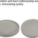 PATIKIL 8.9 Inch Round Ceramic Plant Saucer, Plant Saucer Tray Flower Planter Drip Tray for Indoors Outdoors Patio Balcony, Gray