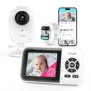 Smart Video Baby Monitor with Camera and Audio,Dual Mode,WiFi On/Off Switch,2.8inch Display,App,1080p Camera,1500ft Long Range,Night Vision,2-Way Talk,AI Baby Growth Album Function