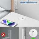 Desktop Power Grommet 2 Inch Hole, PD 30W USB C Fast Charging Station, Recessed Outlet, Ultra Thin Flat Plug Power Strip, Slim Extender, Table Outlets for Home, Office, 6ft Cord, White