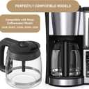 CE200 12-Cup Glass Coffee Pot Replacement Compatible with Ninja Coffee Brewer Maker Models CE251 CE201 CE201C CE200 CE200C Model# XGLSLID200