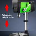 Portable Drill Press, Dual Power Supply Mode Mini Drill Press, Cordless Benchtop Drill Press with Adjustable Speed and Height, Corded Electric/Battery Powered 4600RPM 0.02-0.26