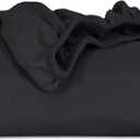 BLC Microfiber Queen Size Fitted Sheet, Pack of 1, 1800 TC Double Brushed Breathable & Cooling Sheet with 15" Deep Pocket, Wrinkle Free - Comfy  Black Bed Sheet