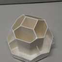 Pencil Pen Holder for Desk,9 Slots 360 Degree Rotating Desk Organizers,Desktop Storage Stationery Supplies Organizer, Cute Pencil Cup Pot For Office, School, Home(White)