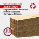 Partners Brand 18x12x6 Corrugated Cardboard Boxes, 18"L x 12"W x 6"H, Pack of 25 | Shipping, Packaging, Moving, Storage Box for Business, Strong Wholesale Bulk Boxes 18x12x6 18126