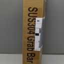 Handicap Grab Bars, 2 Pack 18 Inch Shower Grab Bar for Seniors, 304 Stainless Steel ADA Grab Bars for Bathtubs and Showers, Safety Shower Handles for Elderly, Disabled (Matte Black Knurled)