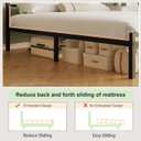 Lutown-Teen Twin XL Bed Frame with Headboard and Footboard, 12 Inch Classic Metal Platform Twin XL Platform Bed Frame, No Box Spring Needed, Easy Assembly, Noise Free, Black